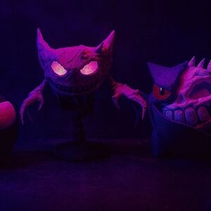 Gastly, Zombie Gengar & Zombie Haunter Big Figures -  Purple Zombie Pokémon